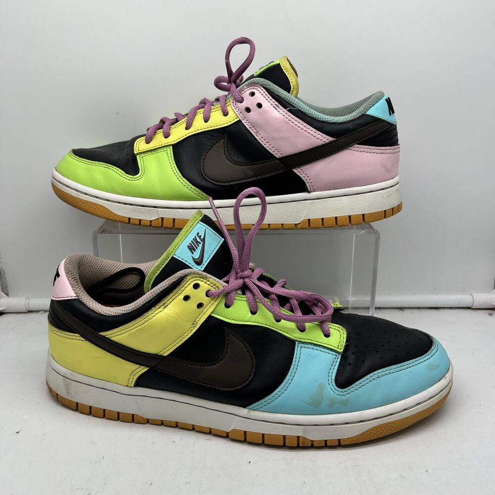 Nike Dunk Low Shoes Mens 10 Free 99 Multicolor Athletic Sneakers DH0952-001 **